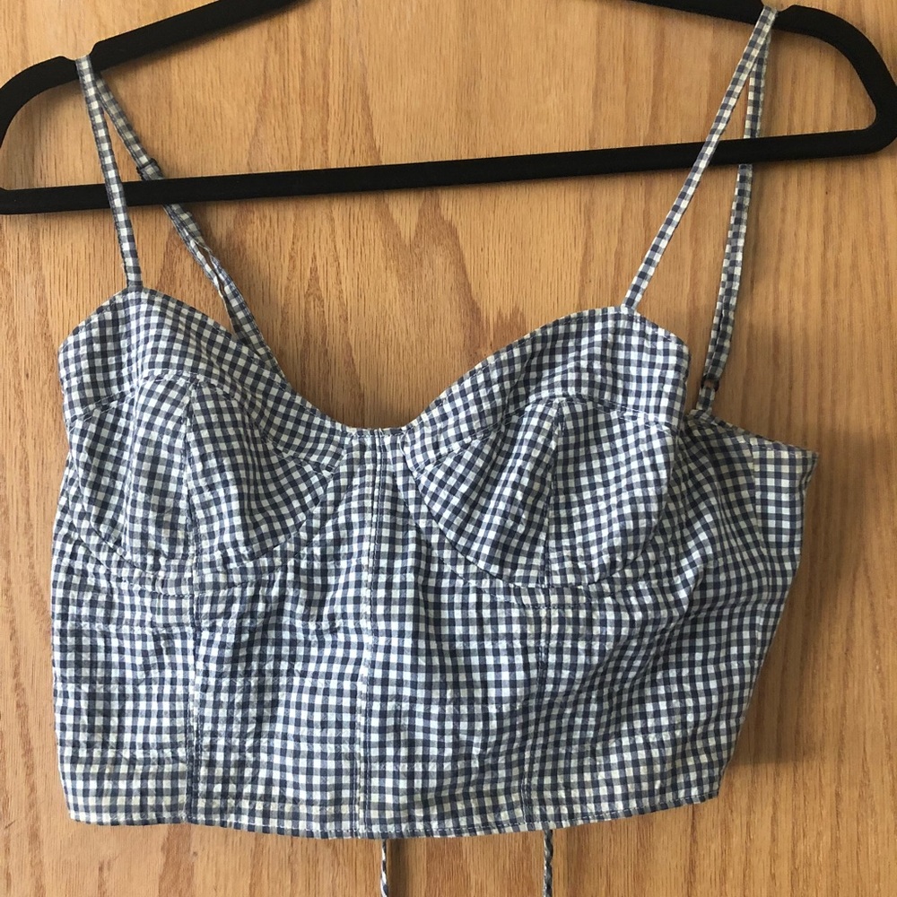 Steven Alan bustier tie crop top, size 4